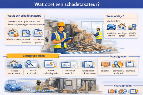 Alles over het beroep schadetaxateur Wat doet een schadetaxateur
